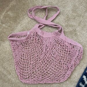 Pink Mesh Tote Bag